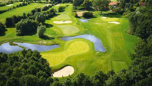 Aerial view golf course